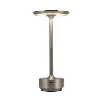 Goliving Tafellamp Op Accu   Oplaadbaar en Dimbaar   Hoogte 27 cm   Zilver