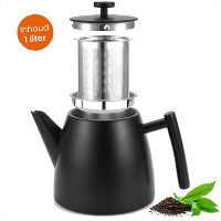 Goliving Theekan met Filter   1 Liter   Zwart