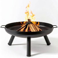 Goliving Vuurschaal   Vuurkorf   Tuinhaard   Staal   Ø 60cm   Zwart