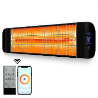 Gologi Slimme Terrasverwarmer   Heater Elektrisch   2000W   Zwart