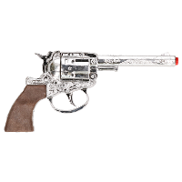 Cowboy speelgoed revolver   voor 100 schots plaffertjes   metaal   verkleed pistool