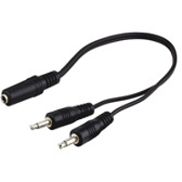 Goobay 2x 3,5 mm mono > 1x 3,5 mm stereo adapter kabel