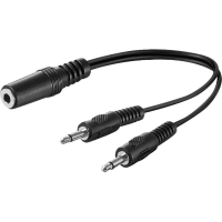 Goobay 3,5 mm stereo jack naar 2x 3,5 mm mono adapter
