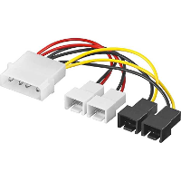 Goobay 4P 2x 3P 12 Volt, 2x 3P 5 Volt adapter