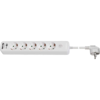 Goobay 5 voudige stekkerdoos met I/O schakelaar en 2 USB poorten