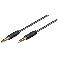 Goobay 69107 AV Audio Aansluitkabel [1x Jackplug male 3,5 mm   1x Jackplug male 3,5 mm] 2.00 M Zwart