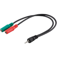 Goobay Stereo Jack 4 Pin > 2x aansluiting adapter