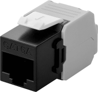 Goobay Goobay 90692 Keystone Modul RJ45 Kupplung CAT6 A Verbinder RJ 45 Stecker Schwarz RJ45 inbouwmodule Keystone CAT 6A 1 stuk(s)