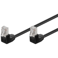 Patchk CAT5e F/UTP 2x90° bk 1,00m