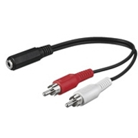 Goobay RCA > 3 Pin 3.5 Mm (female) adapter