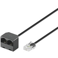 RJ45 T Adapter ISDN St   2x ISDN 20 cm