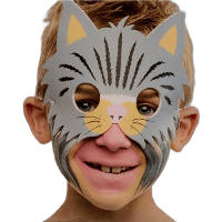 Verkleedset kat/poes   masker en schmink set   kinderen   katten/poezenmasker   Carnaval