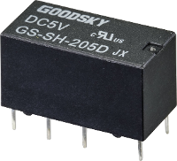 GoodSky GS SH 205D Printrelais 5 V/DC 2 A 2x wisselcontact 1 stuk(s) Tube