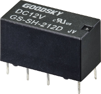 GoodSky GS SH 212D Printrelais 12 V/DC 2 A 2x wisselcontact 1 stuk(s) Tube