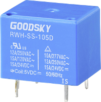GoodSky RWH SS 105D Printrelais 5 V/DC 15 A 1x wisselcontact 1 stuk(s) Tray