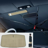 Gouden Auto Ruit Zonnenscherm Zonnebescherming Warmte isolatie Lichtblocking UV bescherming Auto Raam Paraplu