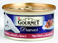 Gourmet Diamant Mini Filets Met Rundvlees Kattenvoer 85 Gr