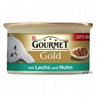 Gourmet Gold Fijne Hapjes in saus met kalkoen en eend natvoer kat (85 g) 1 tray (24 x 85 g)