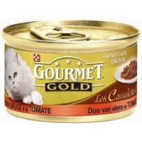 Gourmet Gold Les Cassolettes Duo van vlees in tomatensaus 1 tray (24 blikken)