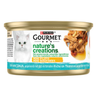 Gourmet Nature's Creations met tonijn nat kattenvoer (blik 85 gr) 1 tray (24 x 85 g)