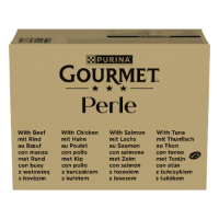 Gourmet Perle met rund, kip, zalm en tonijn natvoer kat (multipack) 96 x 85 g