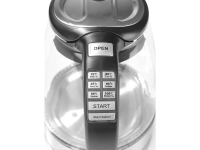 GourmetMaxx 07956 Waterkoker Snoerloos, Instelbare temperatuur Glas, RVS, Zwart
