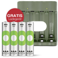GP Aktion Gratis Ladegerät USB Modell Ladegerät GP B441 inkl. 4X AAA Akku Oplaadbare AAA batterij (potlood) NiMH 850 mAh 1.2 V 1 set(s)