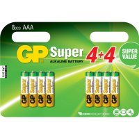 GP Batteries 24A Super Alkaline 8x AAA Multipack 8 stuks