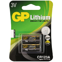 GP Batteries Lithium CR123A, 2 stuks