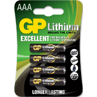 GP Batteries Primary Lithium AAA   4 batterijen batterij