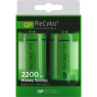 GP Batteries ReCyko+ D 2200   2 oplaadbare batterijen