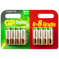 GP Batteries Super Alkaline AA (03015ADHBC8+8), 16 stuks 1.6V