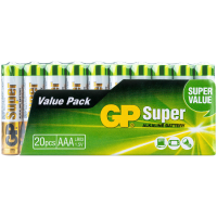 GP Batteries Super Alkaline AAA (03024AS20) 20 stuks, 1.5V