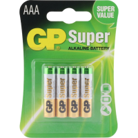 GP Batteries Super Alkaline AAA   4 batterijen 4 stuks