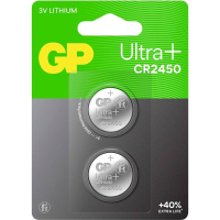 GP Knoopcel CR2450 3 V 2 stuk(s) 540 mAh Li MnO2 GP Ultra Plus Batterie Lithium Lithium Knopfzelle CR2450 2 Stück