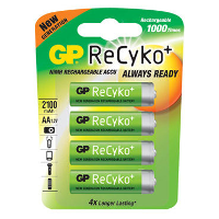 GP Batteries Recyko+ HR06 Oplaadbare AA batterij (penlite) NiMH 2000 mAh 1.2 V 4 stuks