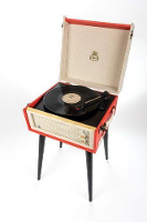 GPO: Kofferplatenspeler incl. Ingebouwde speakers op poten   Rood