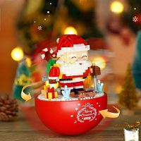 GQ 3014 701Pcs Santa Claus Tumbler DIY Bouwblok Assembly Kit Creatieve Ornamenten Kerstcadeau voor Kinderen
