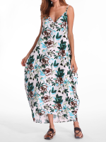 Gracila Bohemian Women Spaghetti Strap V Neck Long Maxi Dresses