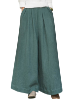 Gracila Casual Loose High Elastic Waist Wide Leg Pants