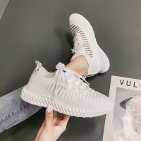 Dames ademend mesh veterschoenen casual effen kleur sneakers