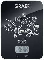 Graef KS 202 Keukenweegschaal Digitaal Weegbereik (max.)=5 Kg Zwart 200 x 145 x 17