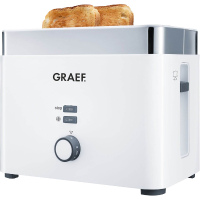 Graef TO61EU Broodrooster Met broodrekje Wit, RVS