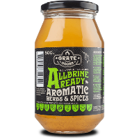 Grate Goods AllBrine Ready Aromatic Herbs & Spices 500 ml | Injecteerbare milde basispekel | Vloeibare kruidige pekel | Natte pekel | Groente, kruiden en specerijen