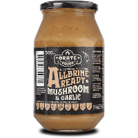 Grate Goods Allbrine Ready Mushroom & Garlic 500 ml | Injecteerbare milde basispekel | Vloeibare aromatische pekel | Natte pekel