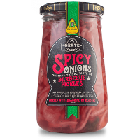 Grate Goods Spicy Onions Barbecue Pickles 370 ml | Pittig zuur | Rode ui en Jalapeño's | Pickled with AllBrine by Kesbeke