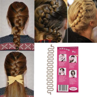 Grey French Hair Braiding Hair Twist Bun Tool Roller