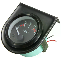 Groene Schelp 2 52mm Auto Voltage Gauge Voltmeter Universele Pijlvormige Voltmeter Automatische Meetbereik