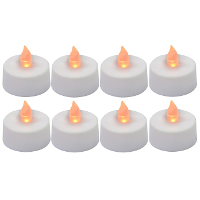 8X stuks LED theelichten/waxinelichten wit