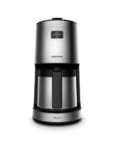 Grundig KM 8680 Delisa Koffiezetapparaat RVS, Zwart Capaciteit koppen: 10 Thermoskan